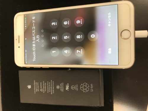 守口市橋波西之町より、iPhone6+バッテリー交換でご来店！