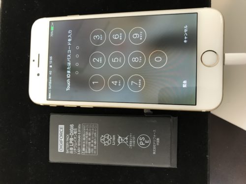 門真市栄町付近より、iPhone6電池パック交換でご来店！